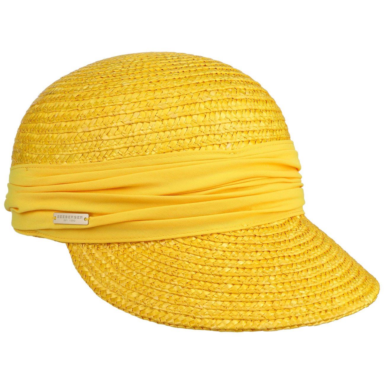 Seeberger Unisex Yellow Grace Straw Cap By