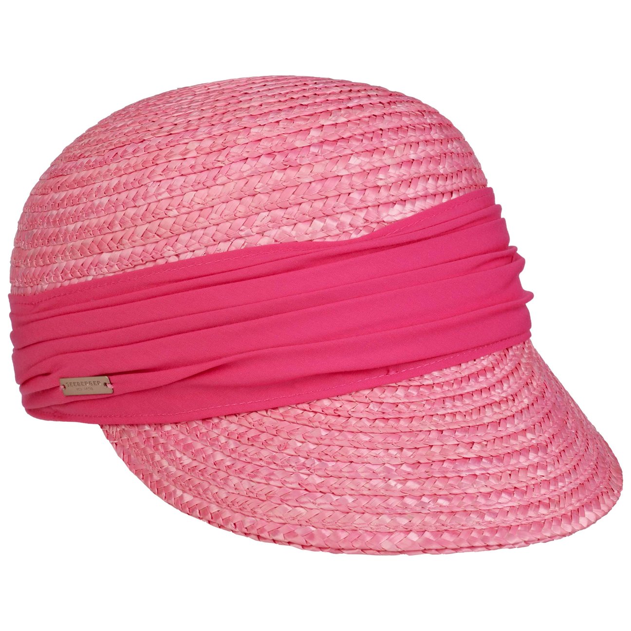 Seeberger Unisex Pink Grace Straw Cap By