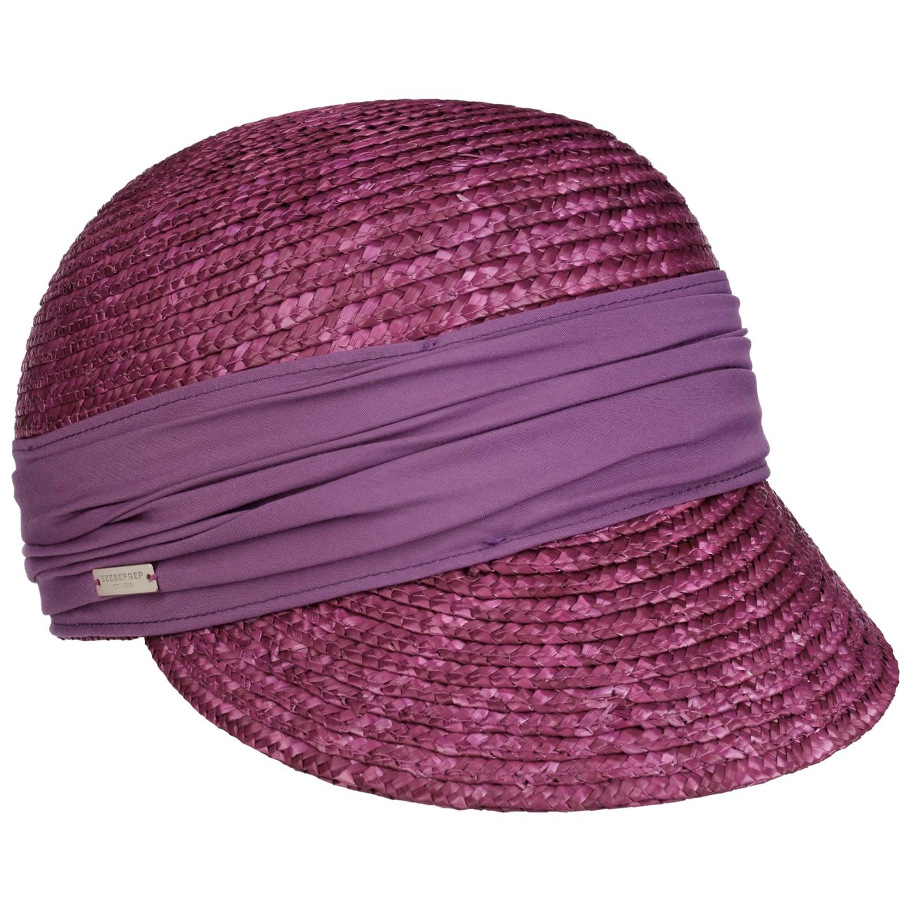Seeberger Unisex Purple Grace Straw Cap By