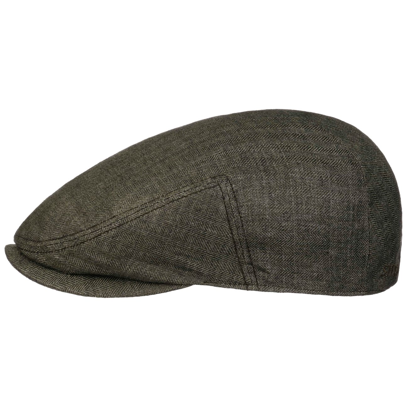 Stetson Men's Darkolive Woodfield Linen Flat Cap By