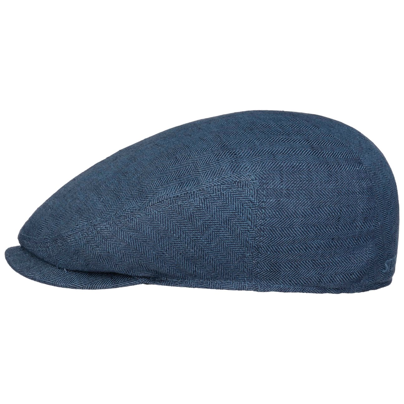 Stetson Men's Navy-Mottled Woodfield Linen Flat Cap By