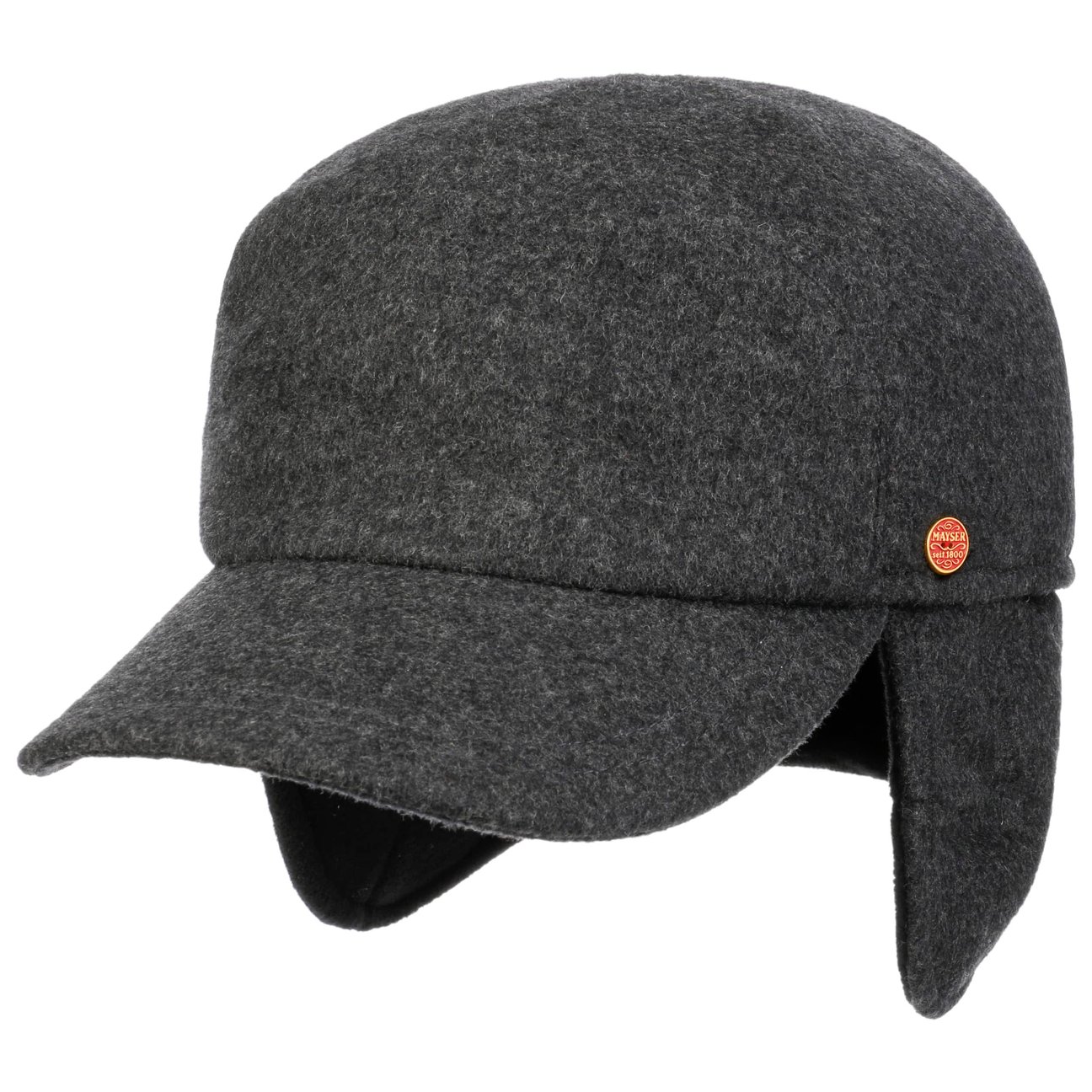Mayser Women's Anthracite Premium Earflaps Baseball Cap By