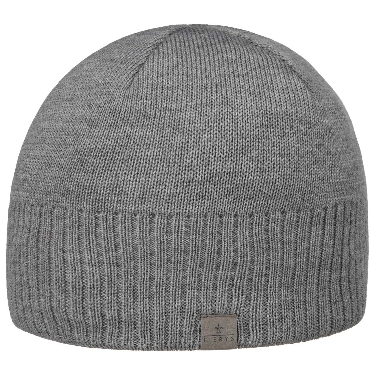 Lierys Women's Grey Fine Rip Merino Beanie By