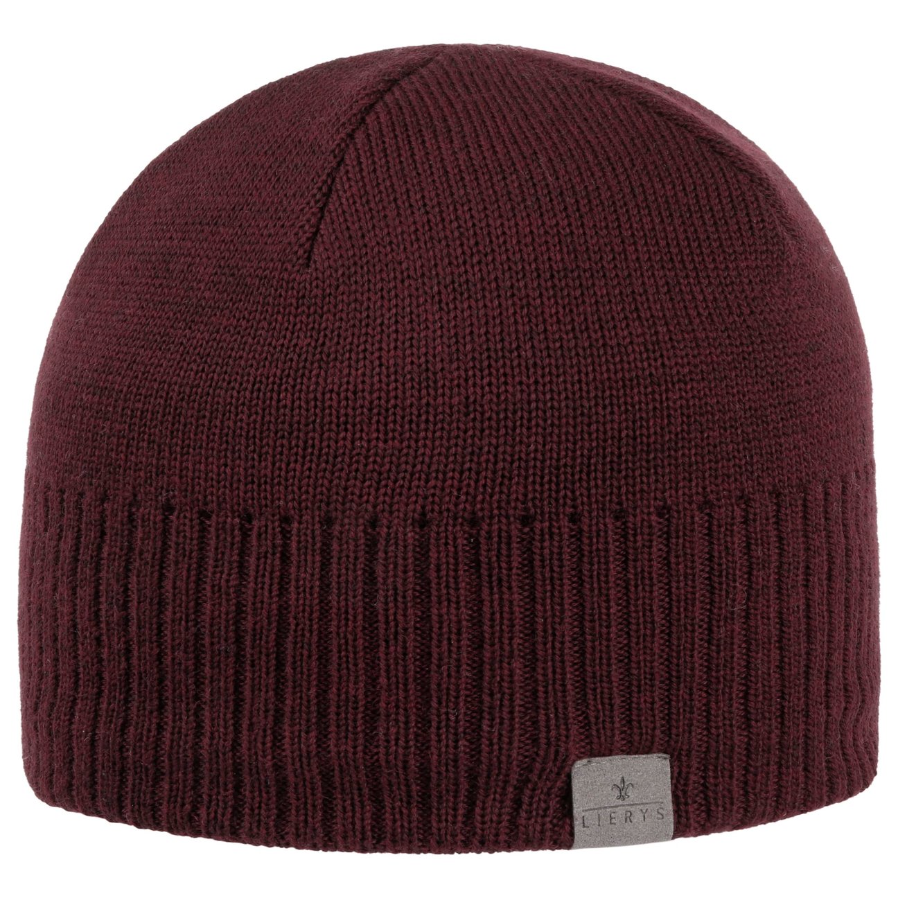 Lierys Women's Bordeaux Fine Rip Merino Beanie By