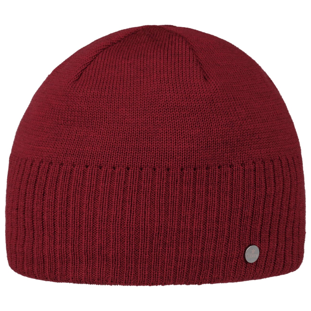 Lierys Women's Red Fine Rip Merino Beanie By
