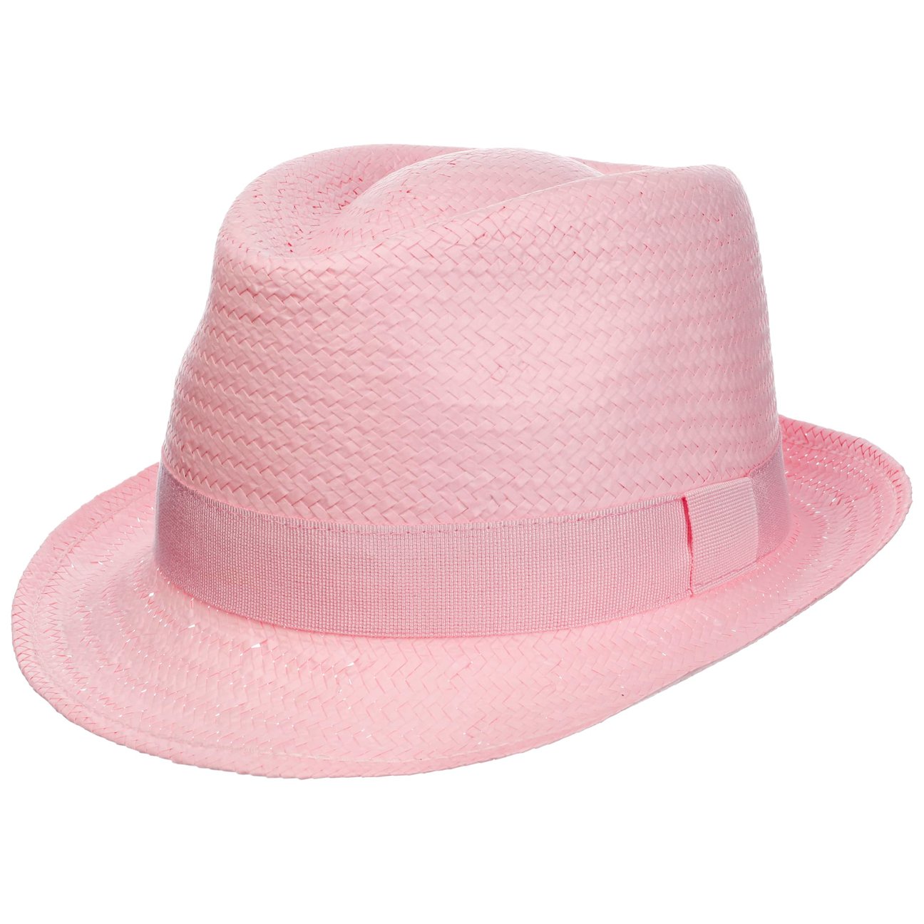 Lipodo Unisex Rose Málaga Trilby Straw Hat By