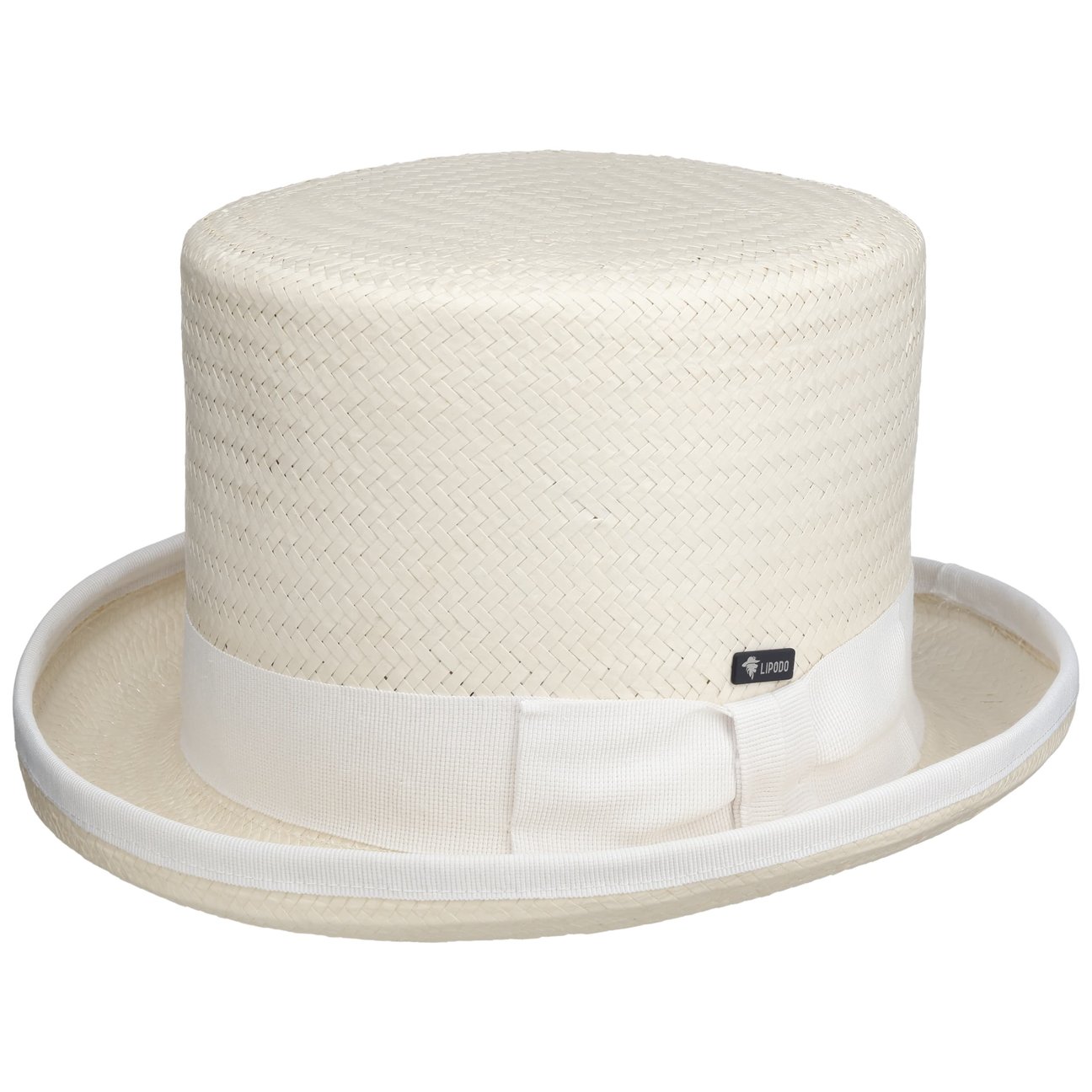 Lipodo Women's White Rom Straw Top Hat By