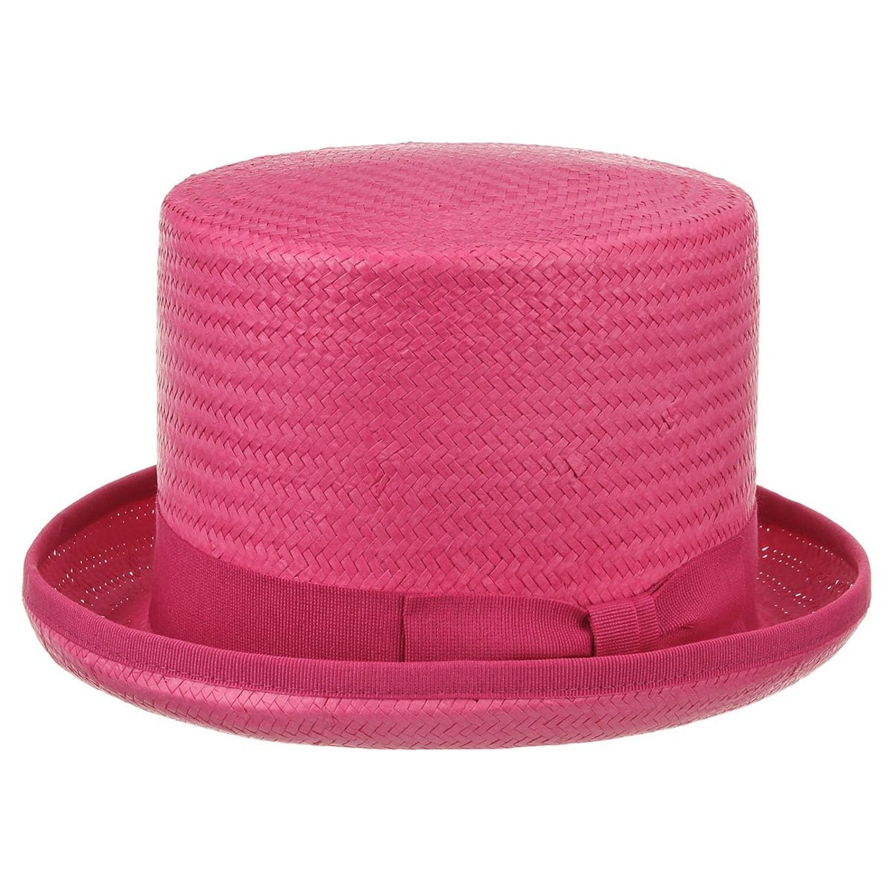 Lipodo Women's Fuchsia Rom Straw Top Hat By