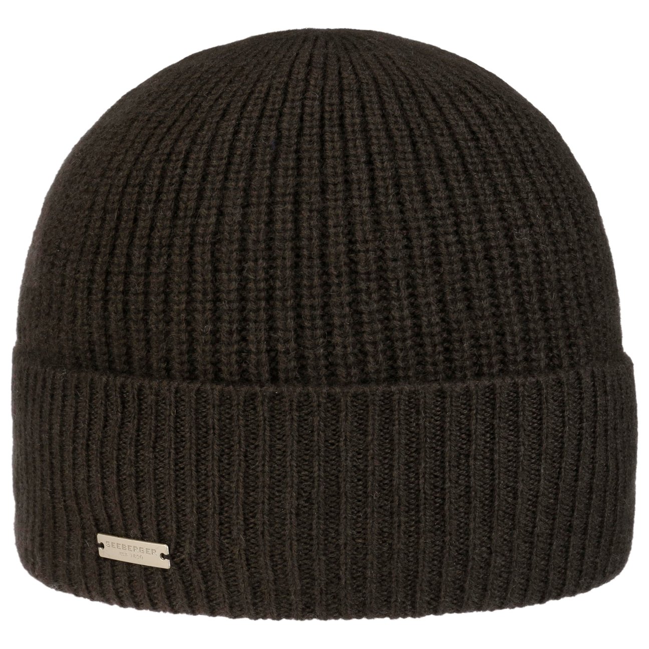 Seeberger Women's Dark Brown Sporty Cashmere Hat With Cuff By