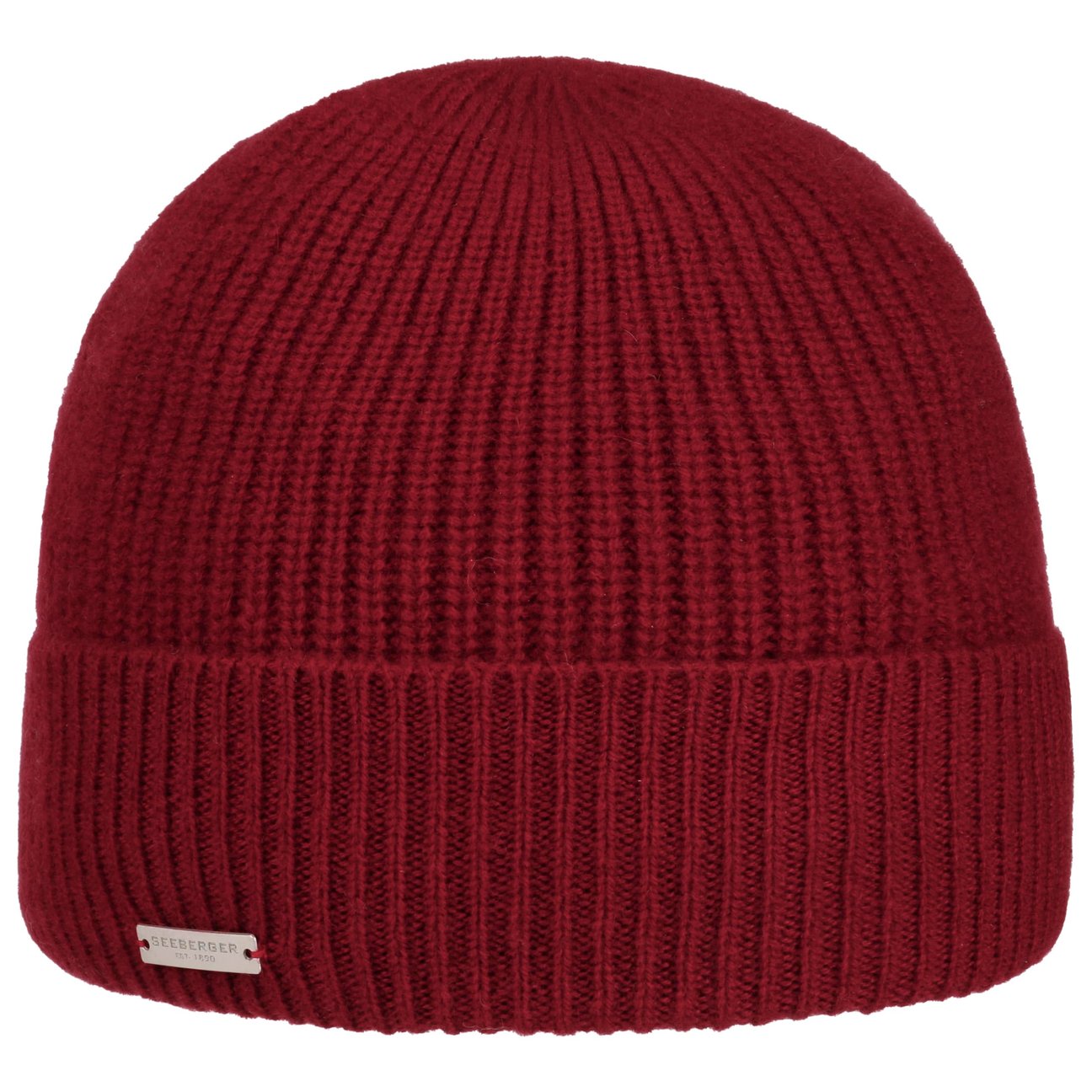 Seeberger Women's Bordeaux Sporty Cashmere Hat With Cuff By
