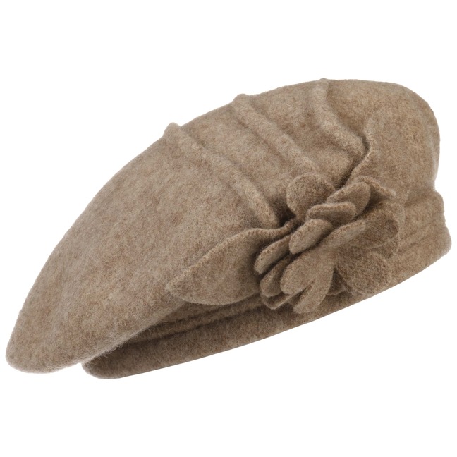 Wool Beret with Flower by McBURN 26,95