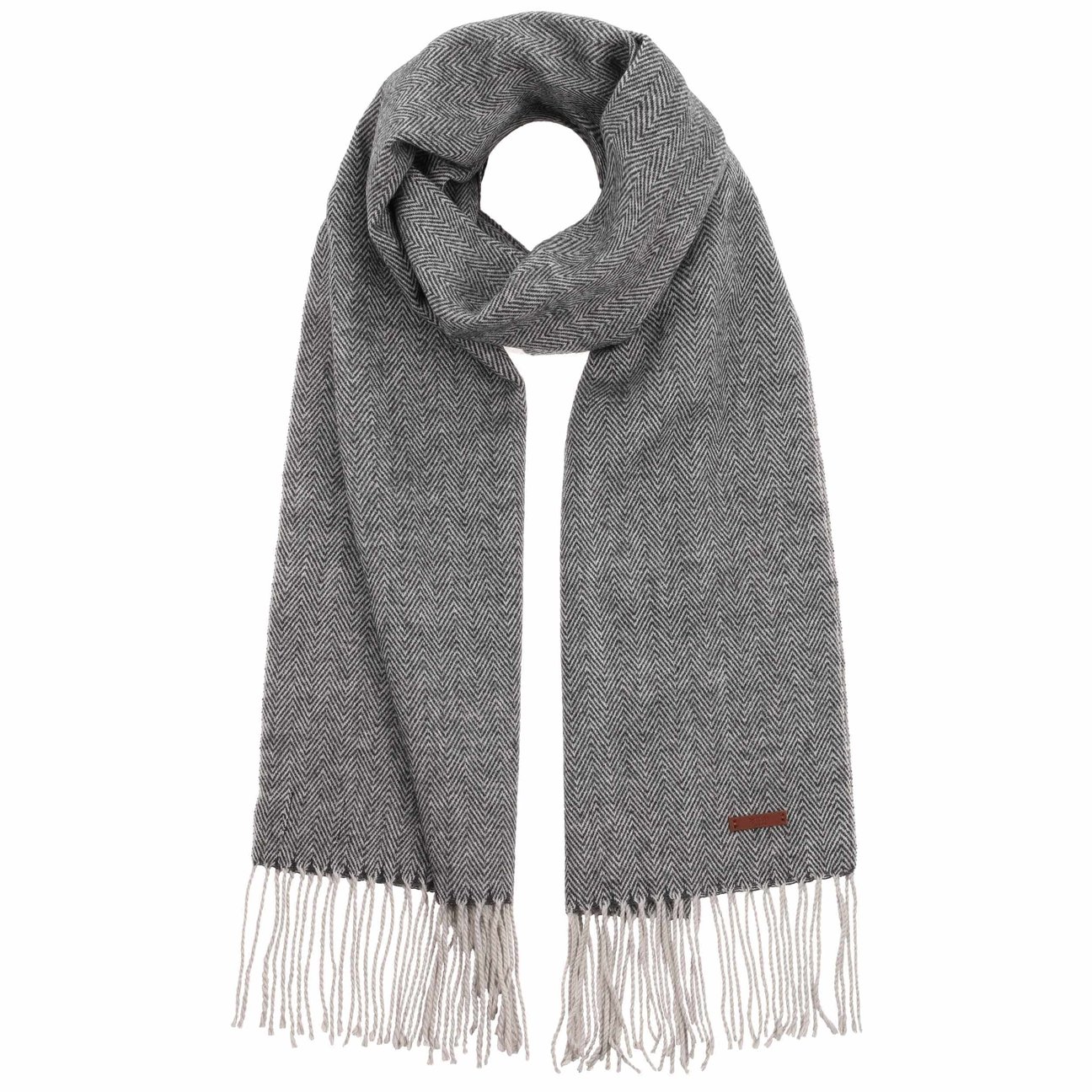 Barts Men's Grey Soho Herringbone Business Scarf By