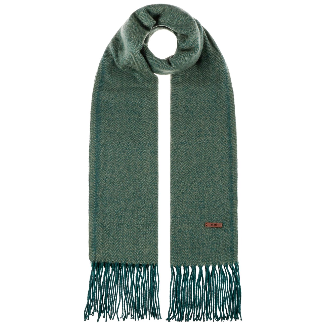 Barts Men's Green Soho Herringbone Business Scarf By