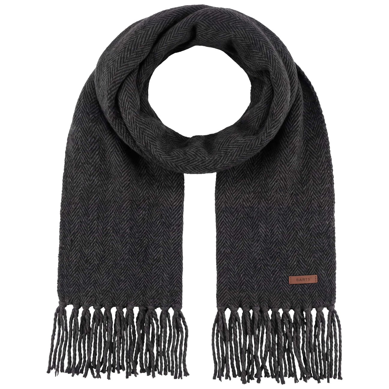 Barts Men's Black Soho Herringbone Business Scarf By - Image 5