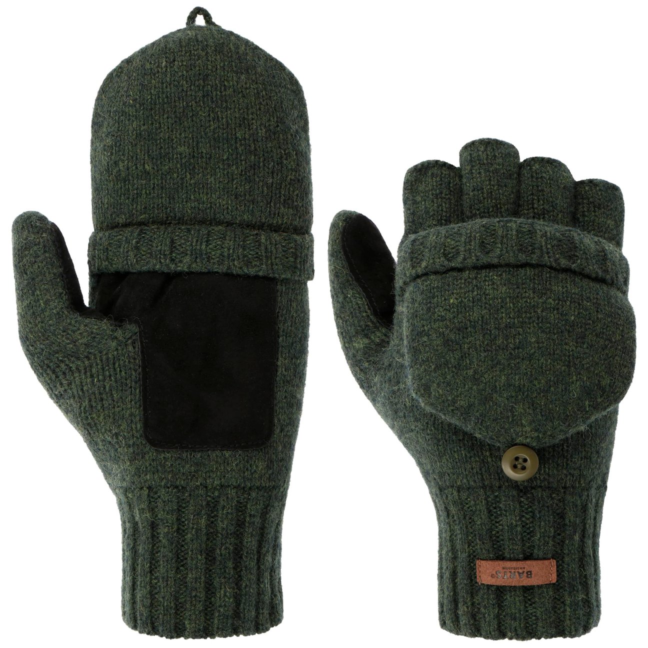 Barts Men's Green Mittens Haakon - Image 3