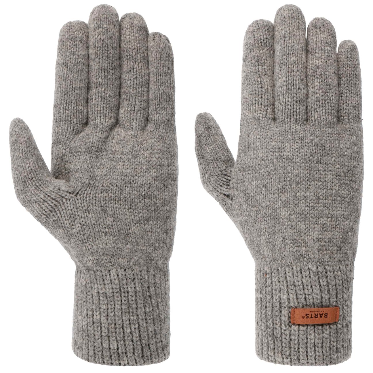 Barts Men's Grey Haakon Lambswool Gloves By Large