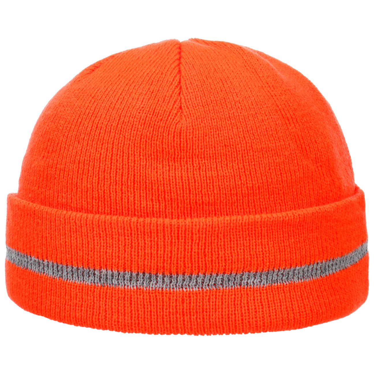 Hatshopping.co.uk Women's Orange Workout Knit Hat With Reflective Cuff