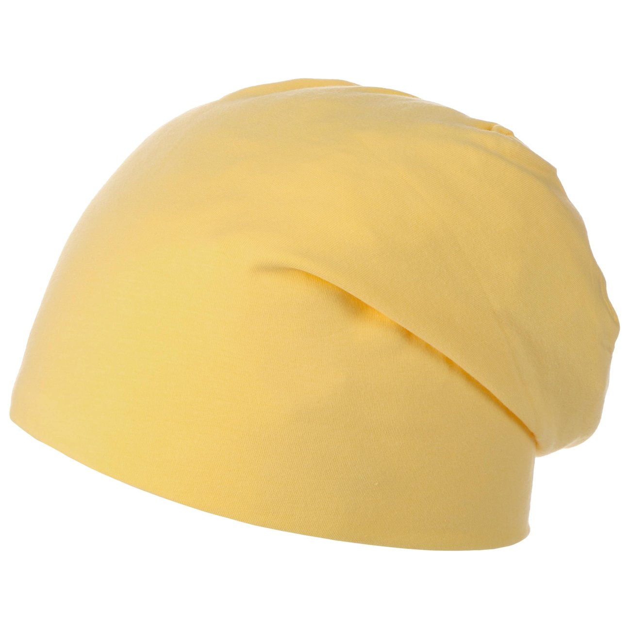 Hatshopping.co.uk Women's Yellow Pastel Oversize Jersey Knit Hat