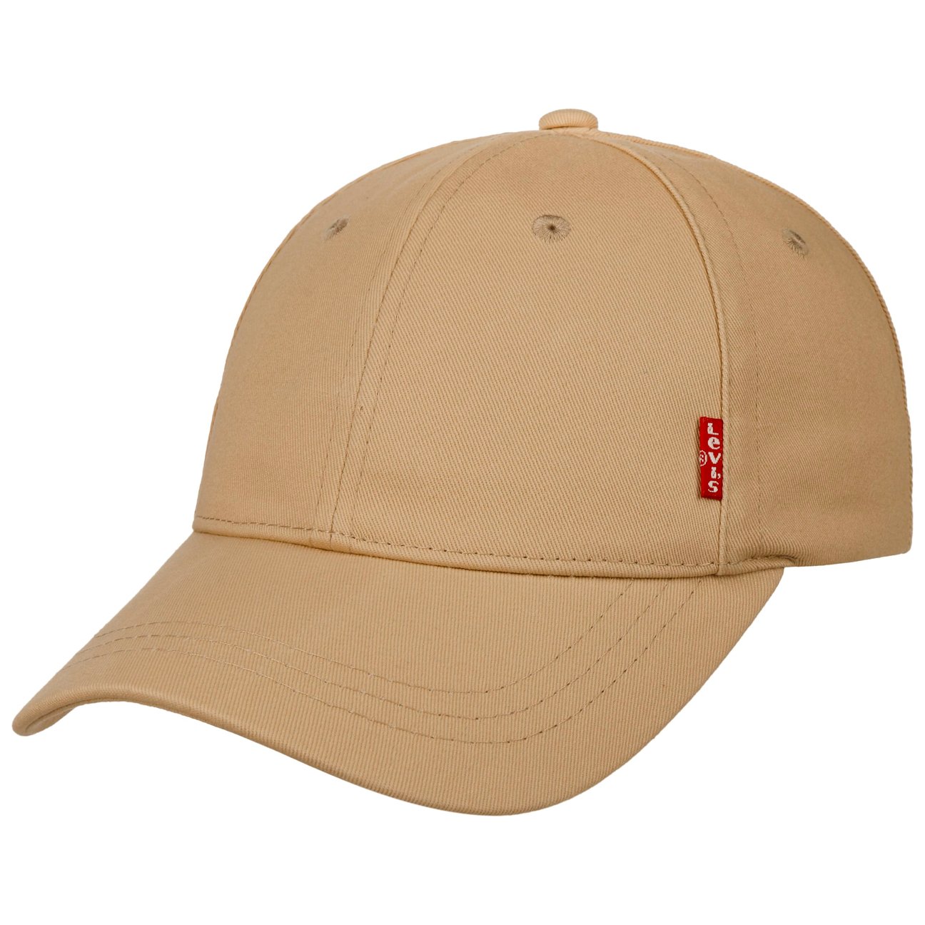 Levi´S Men's Cream White Classic Twill Red Tab Cap By