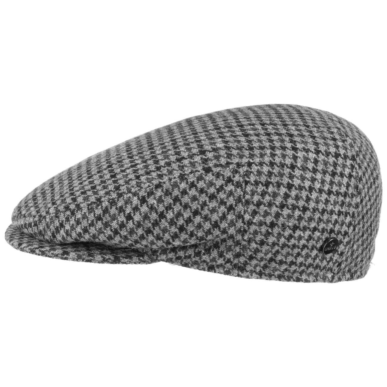 Lierys Grey Britain Houndstooth Flat Cap By