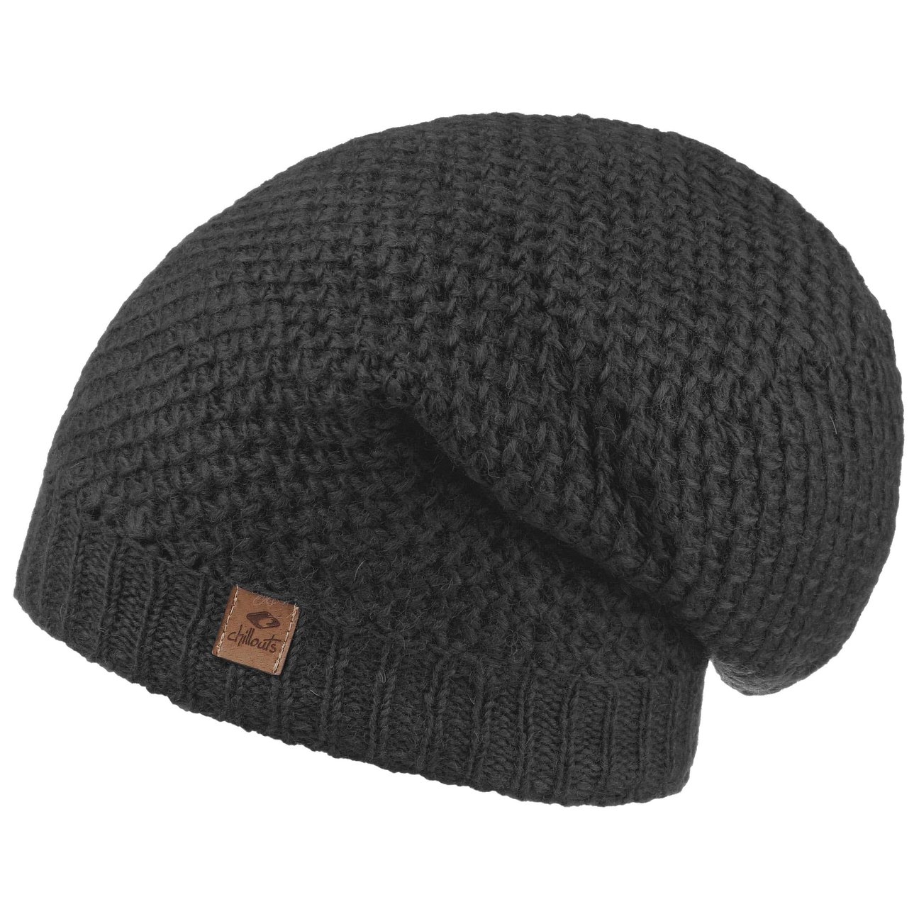 Chillouts Men's Black Nele Oversize Beanie By