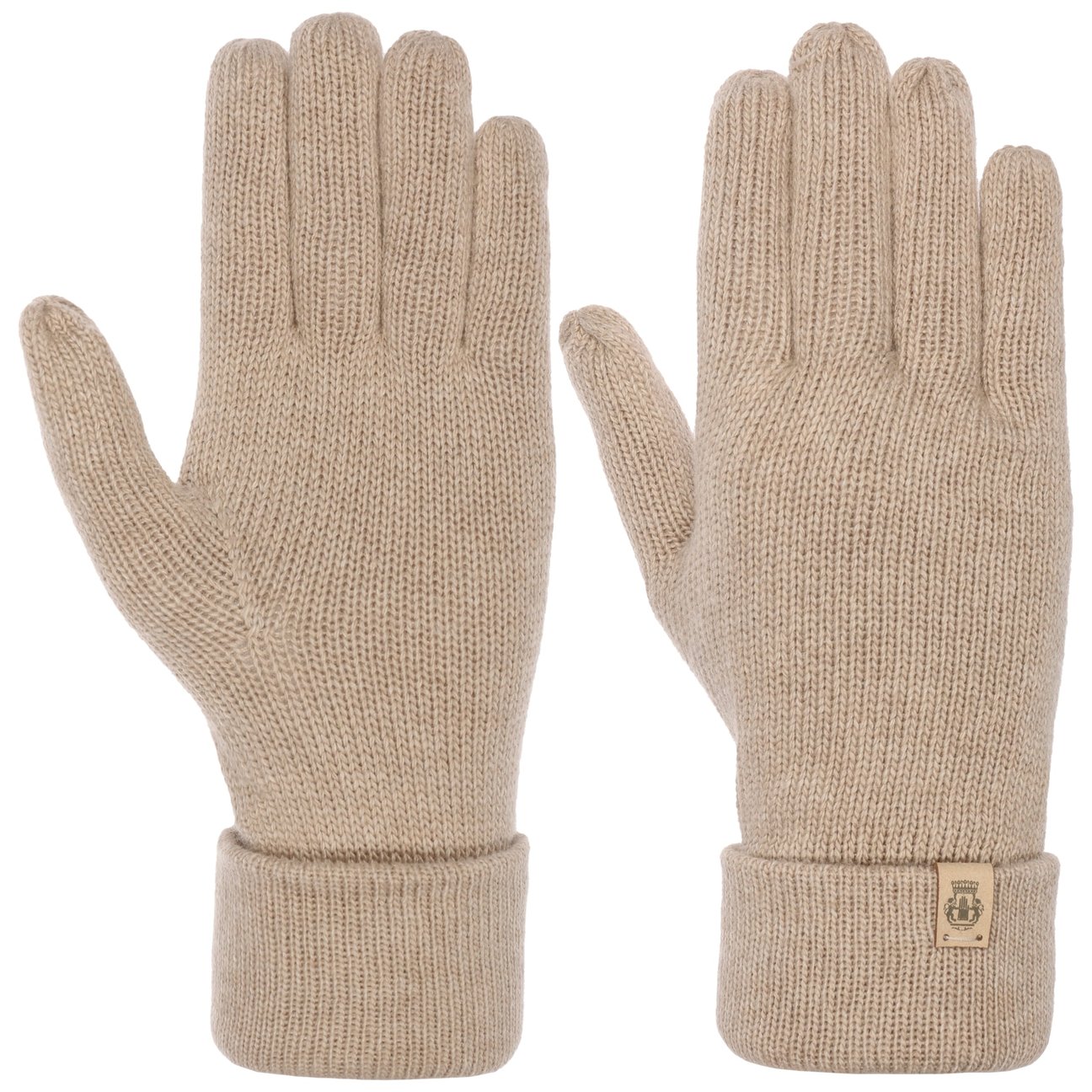 Roeckl Women's Oatmeal Knit Gloves With Cashmere By