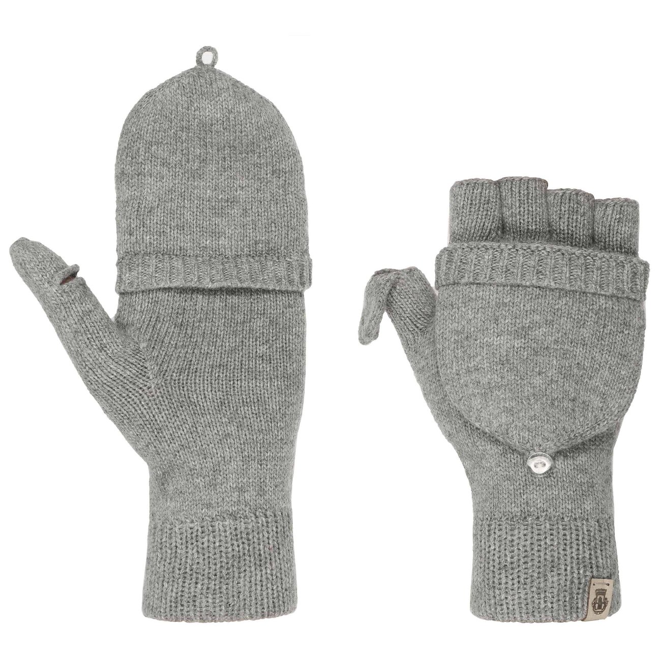 Roeckl Women's Light Grey Fingerless Gloves With Cashmere By
