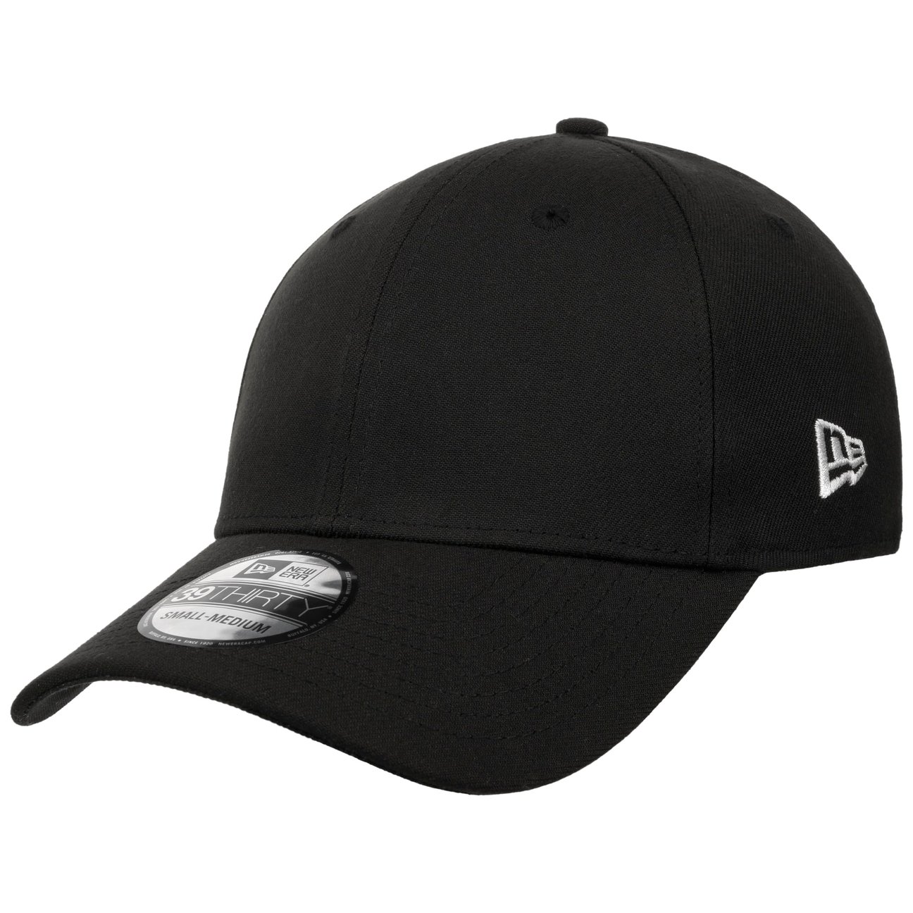 New Era Men's Black 39Thirty Blank Baseball Cap By