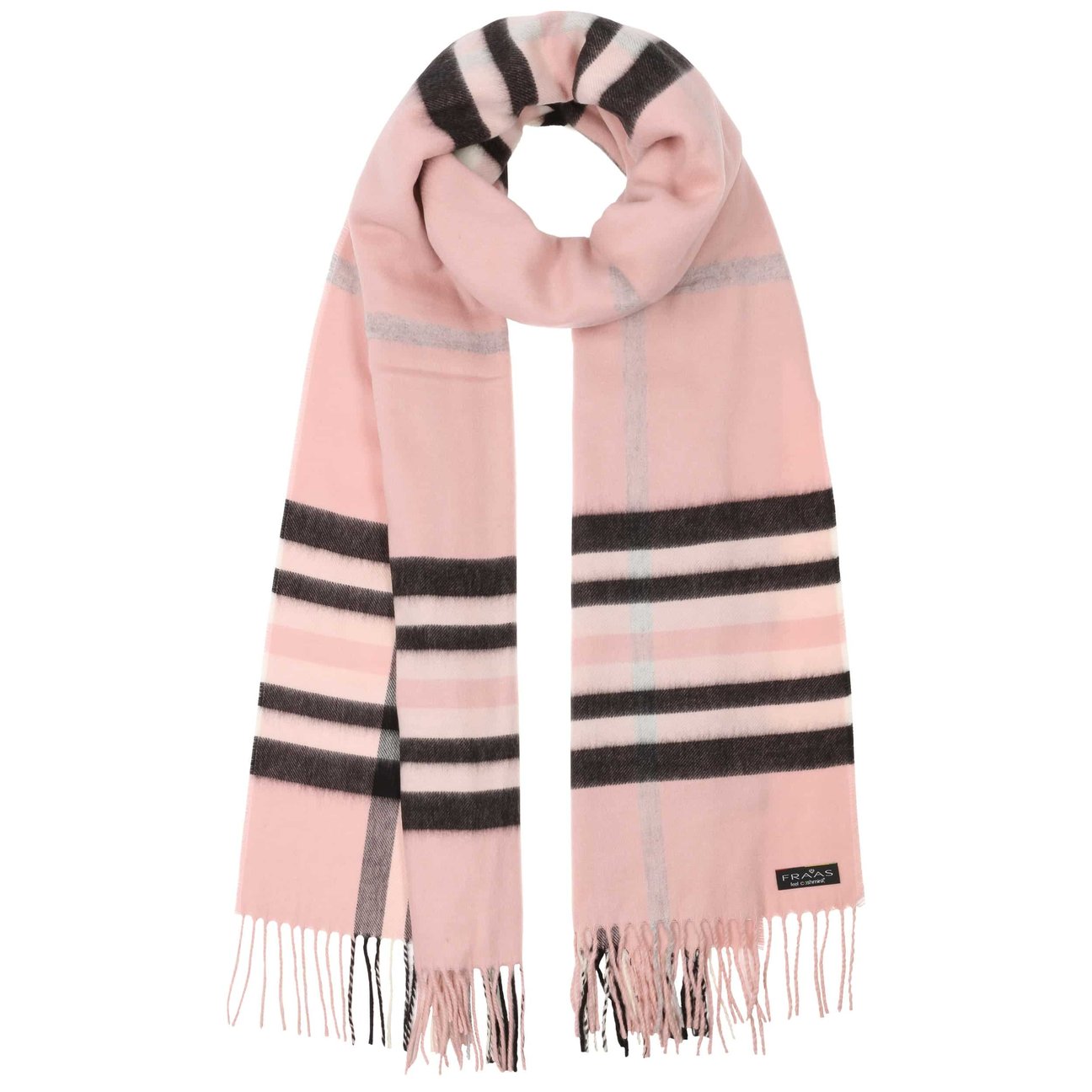 Fraas Women's Rose Cashmink Oversized Fringed Scarf By