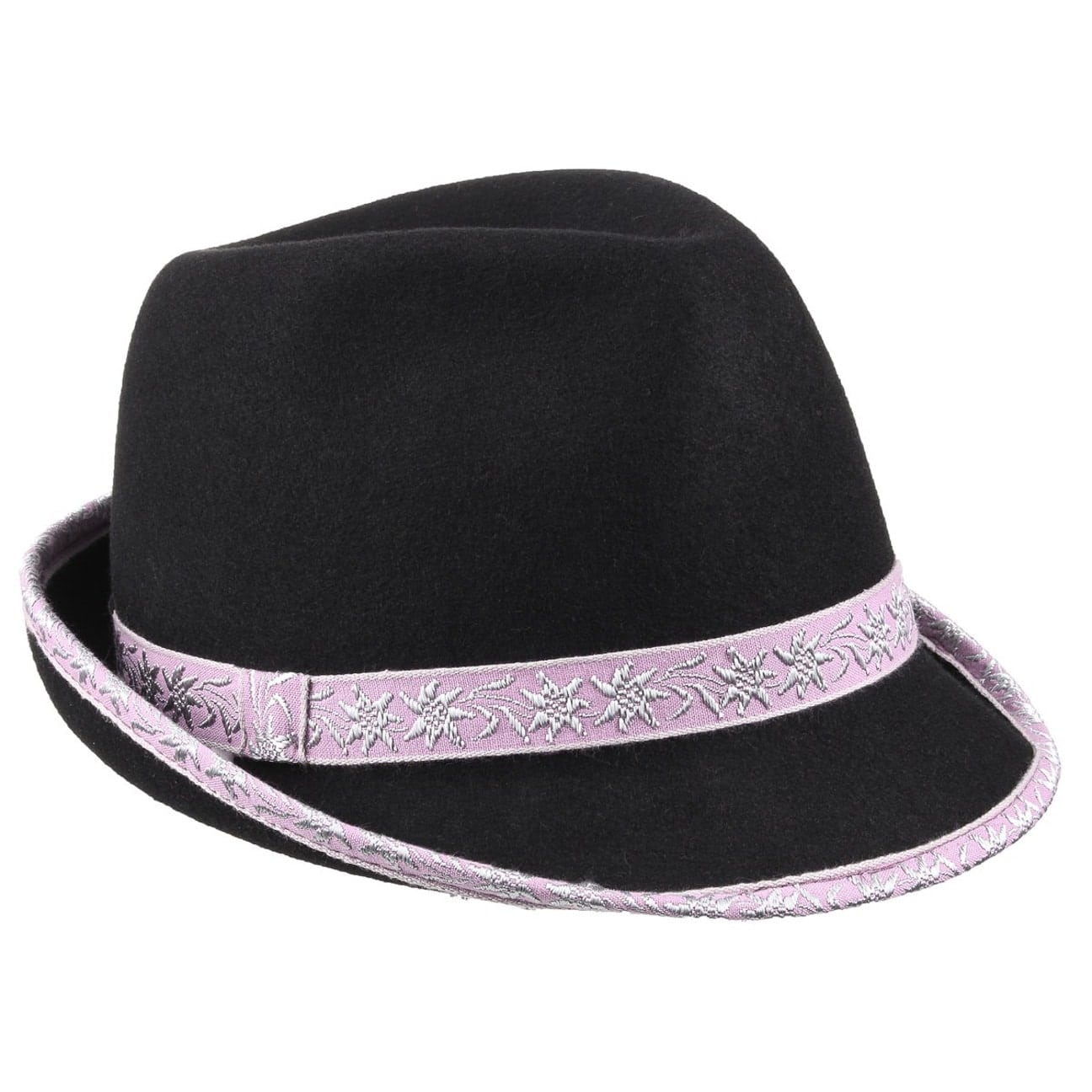 Hatshopping.co.uk Women's Lilac Bavarian Hat With Edelweiss Trim