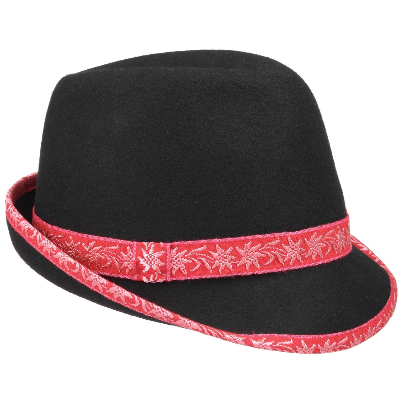 Hatshopping.co.uk Women's Red Bavarian Hat With Edelweiss Trim