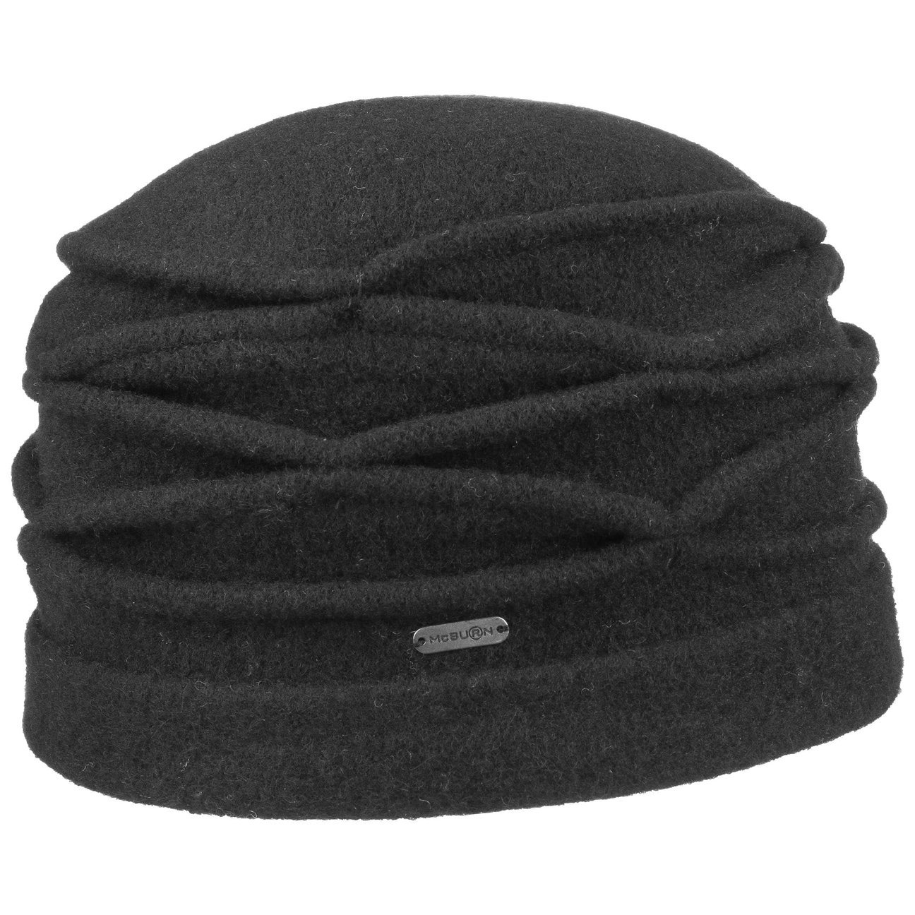 Mcburn Women's Black Kamita Milled Wool Hat By