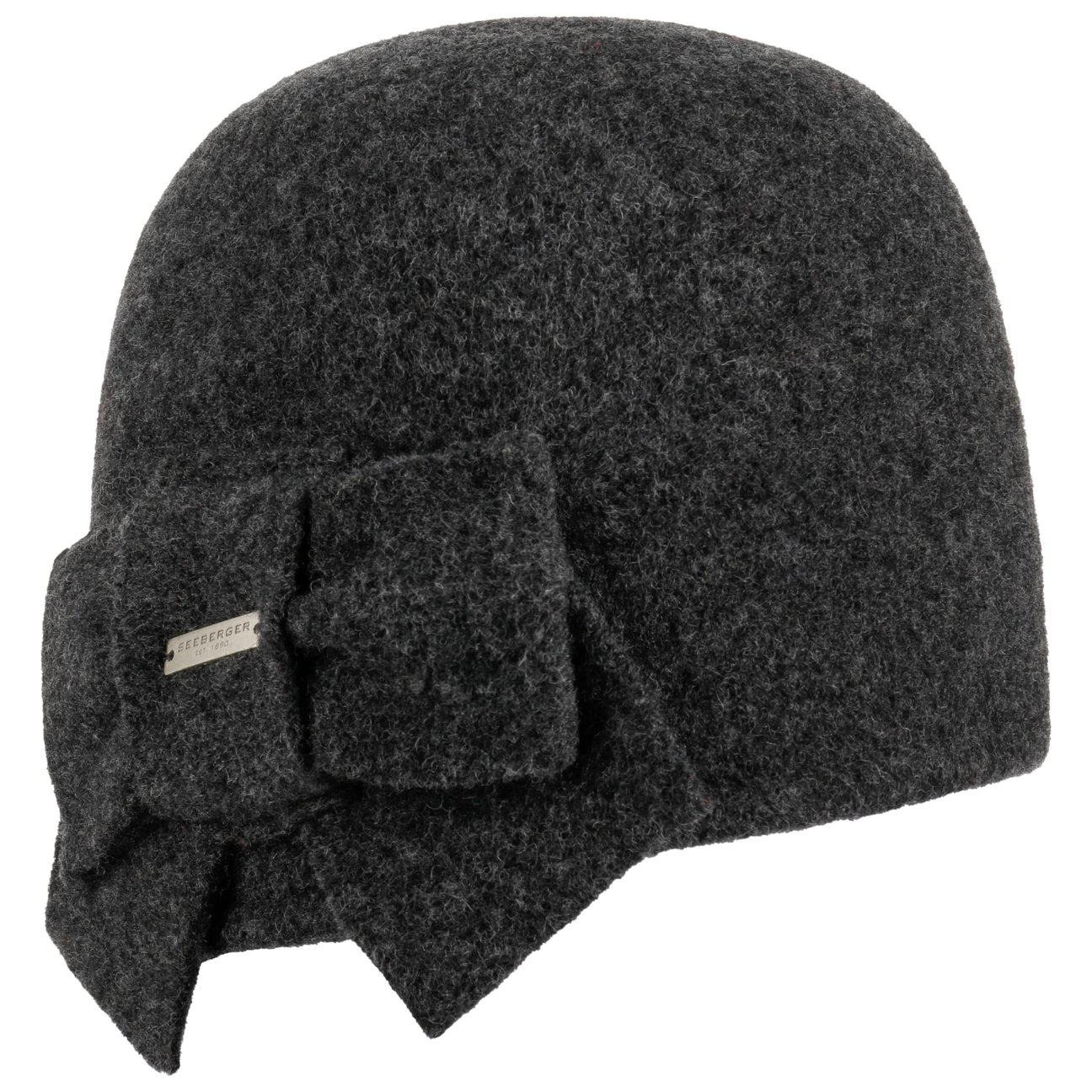 Seeberger Women's Anthracite Litika Milled Wool Hat Loop By