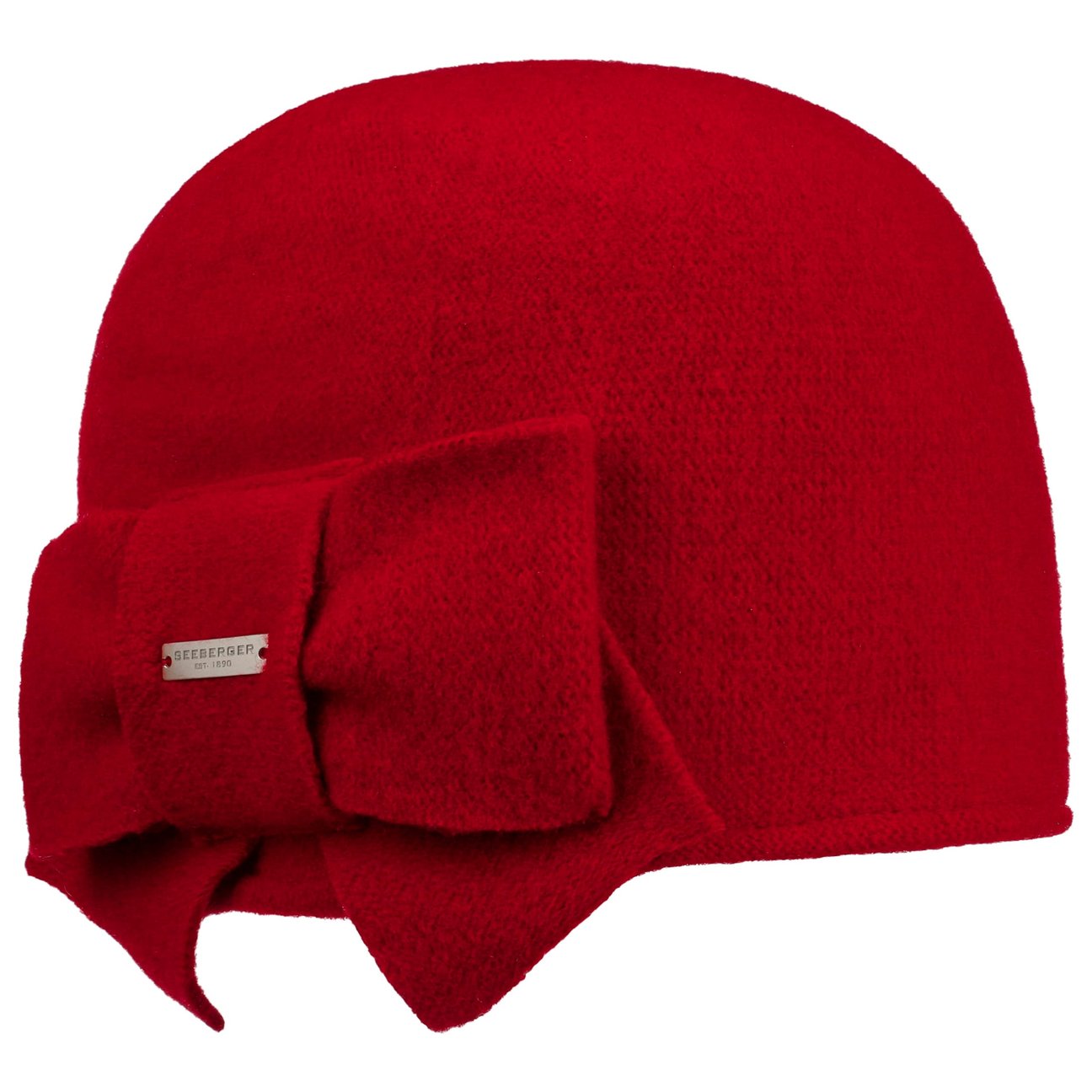 Seeberger Women's Red Litika Milled Wool Hat Loop By