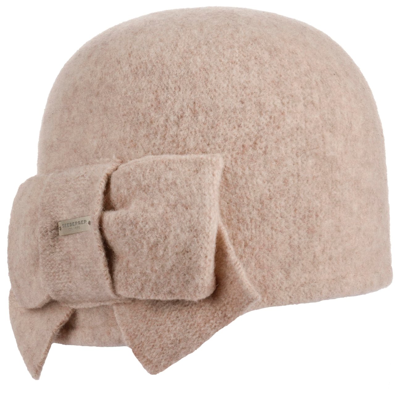 Seeberger Women's Beige-Mottled Litika Milled Wool Hat Loop By