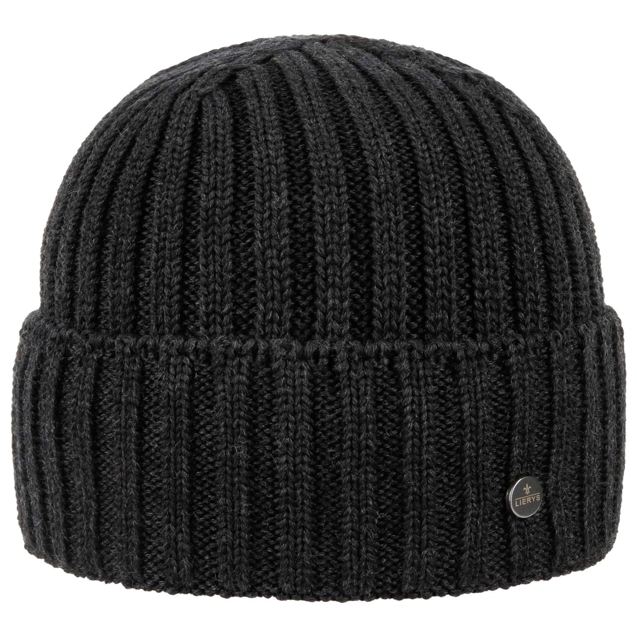 Lierys Women's Anthracite Merino Rib Knit Hat By