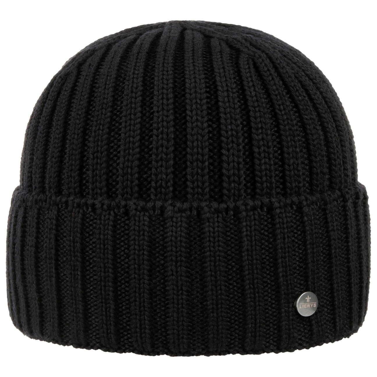 Lierys Women's Black Merino Rib Knit Hat By