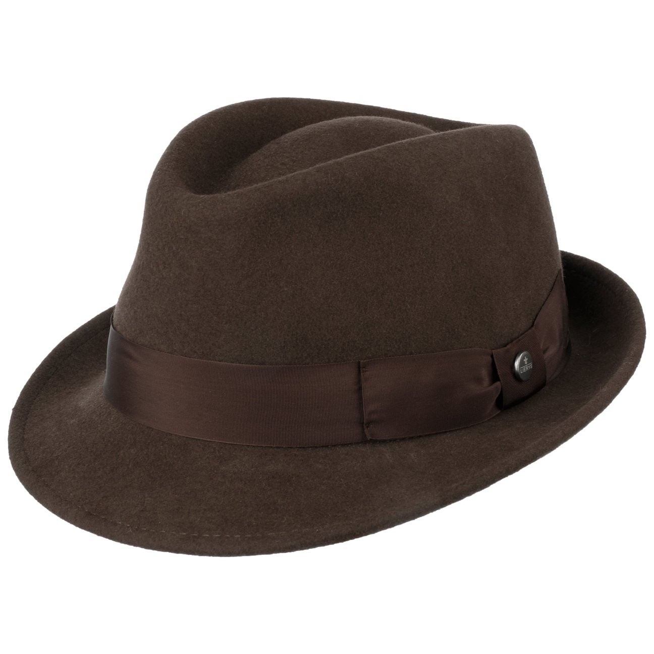 Lierys Women's Brown Classic Wool Trilby Hat By