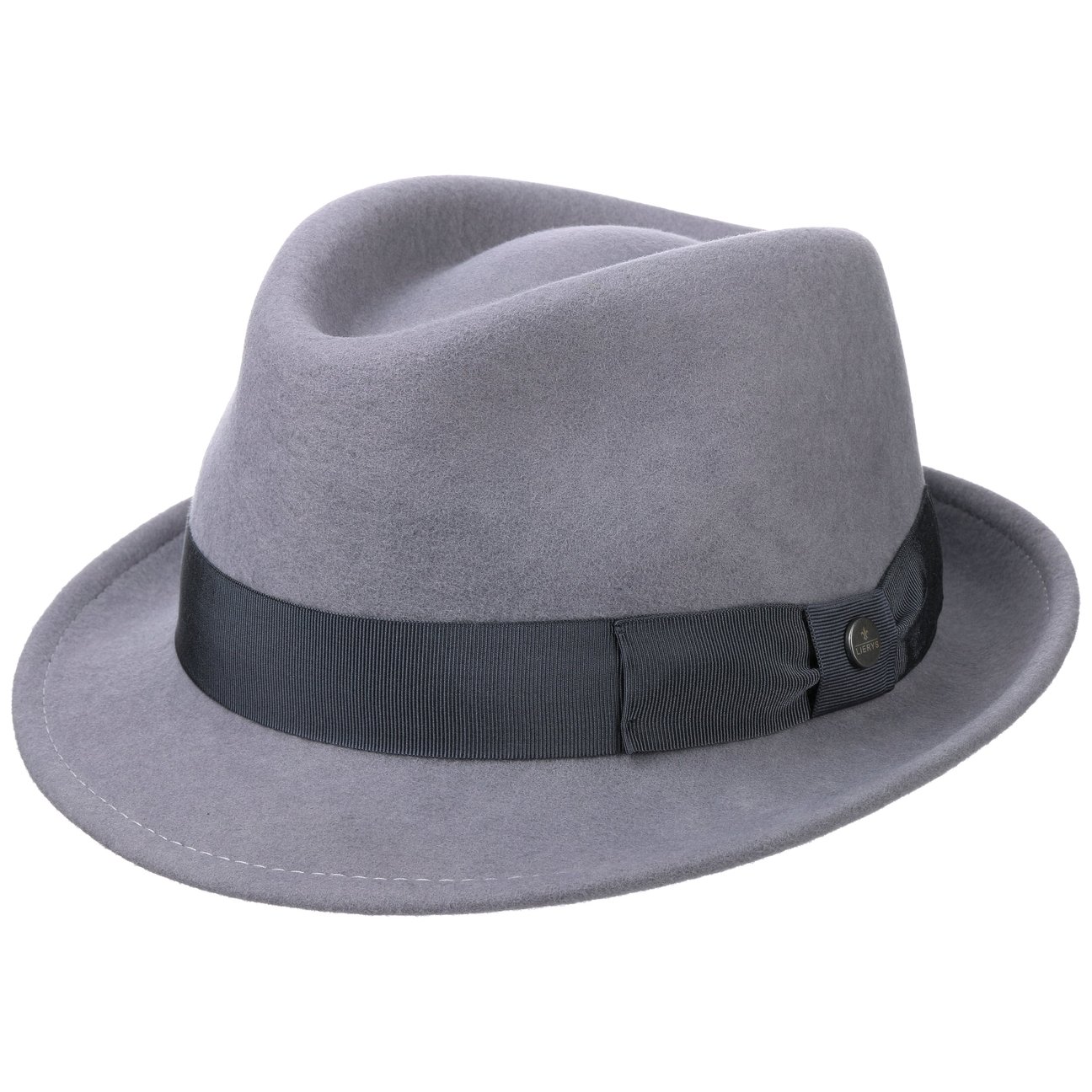 Lierys Women's Grey Classic Wool Trilby Hat By