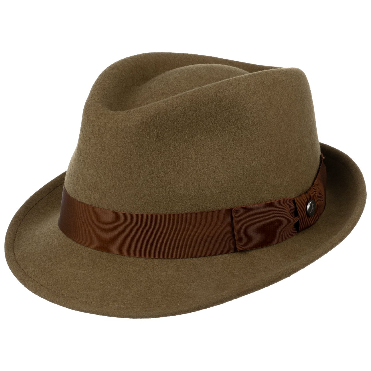 Lierys Women's Olive Classic Wool Trilby Hat By