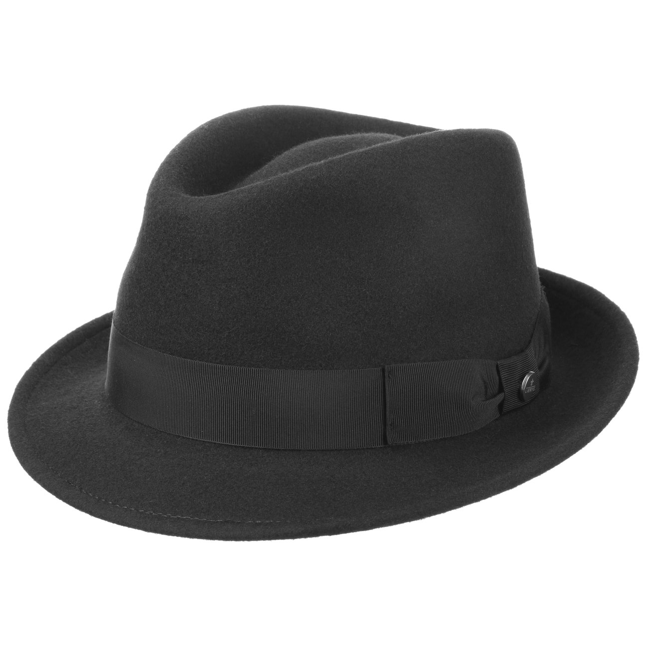 Lierys Women's Black Classic Wool Trilby Hat By