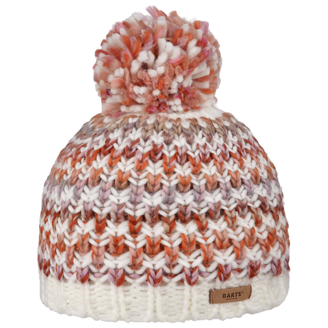 Womens Barts Nicole Bobble Pom Pom Knit Beanie Ski Hat Berry - Image 6