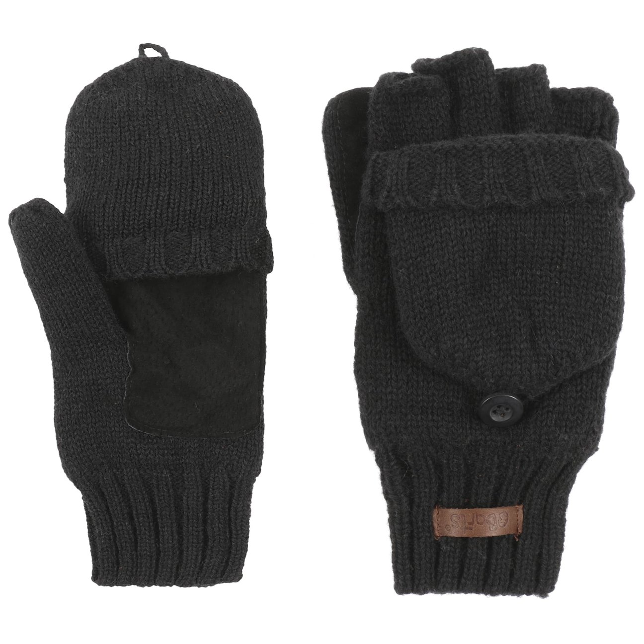 Barts Boys Black Haakon Fingerless Gloves By
