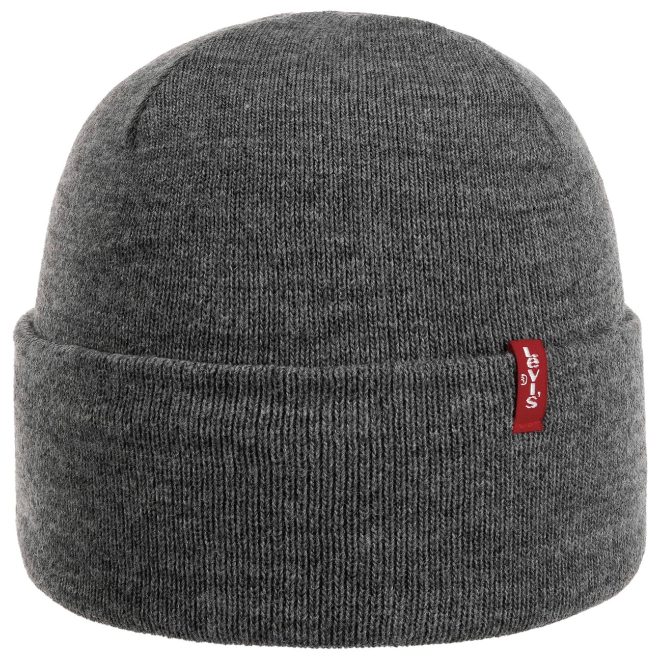 Levi's Levi Knitted Eu11 Slouchy Beanie ~ Red Tab Grey - Image 2