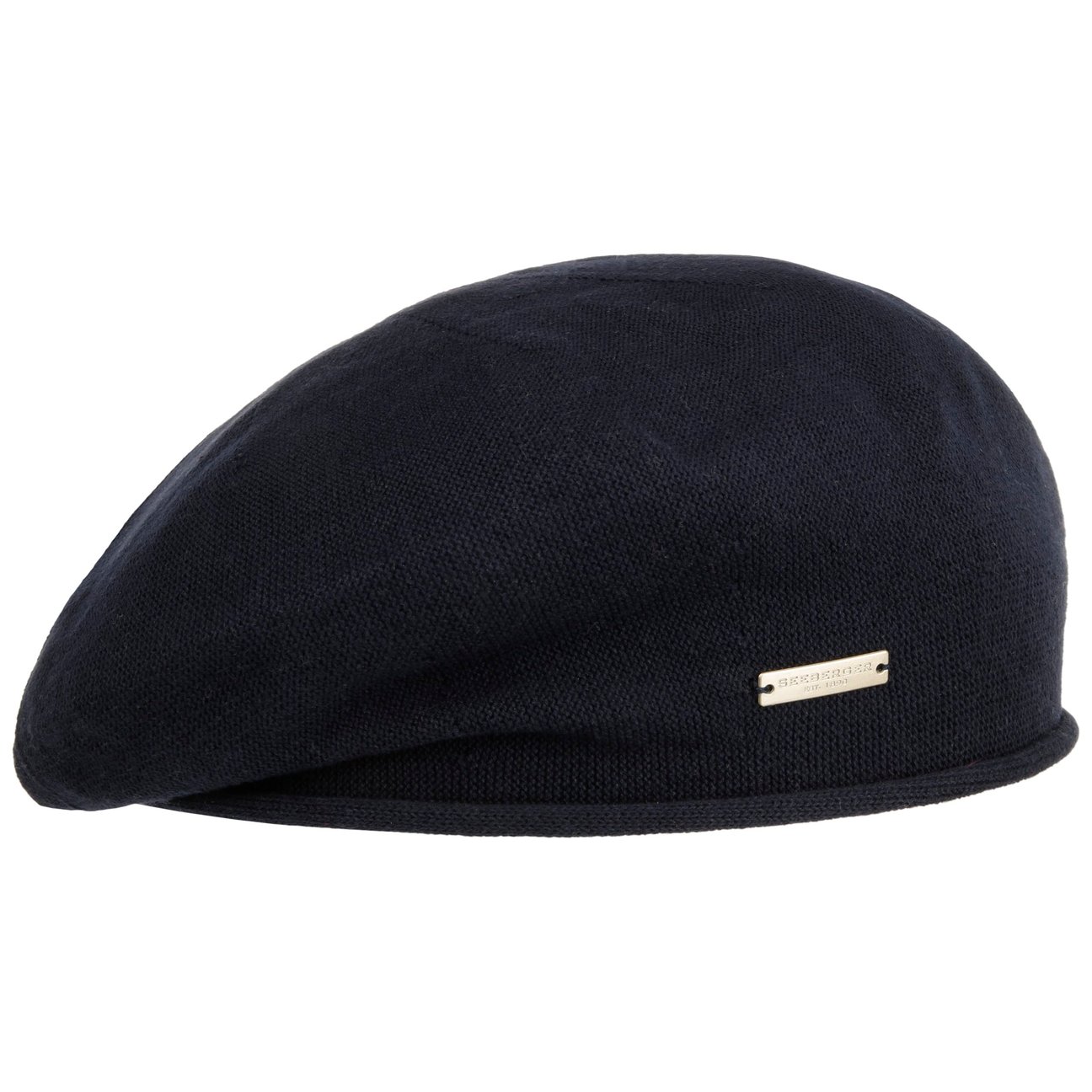 Seeberger Women's Navy Rolled Edge Beret By