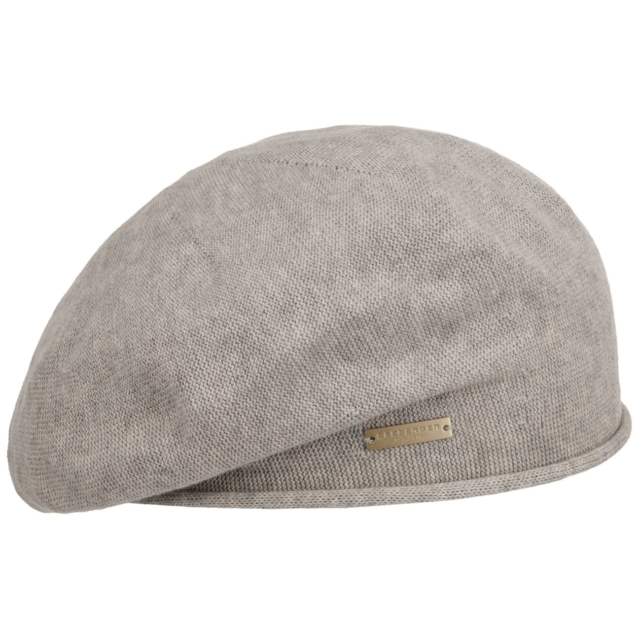 Seeberger Women's Light Grey Rolled Edge Beret By