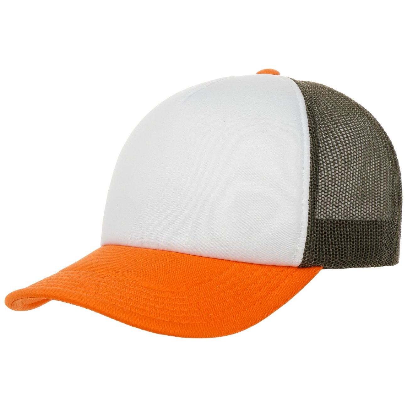 Hatshopping.co.uk Women's Orange Tricoloured Rapper Cap