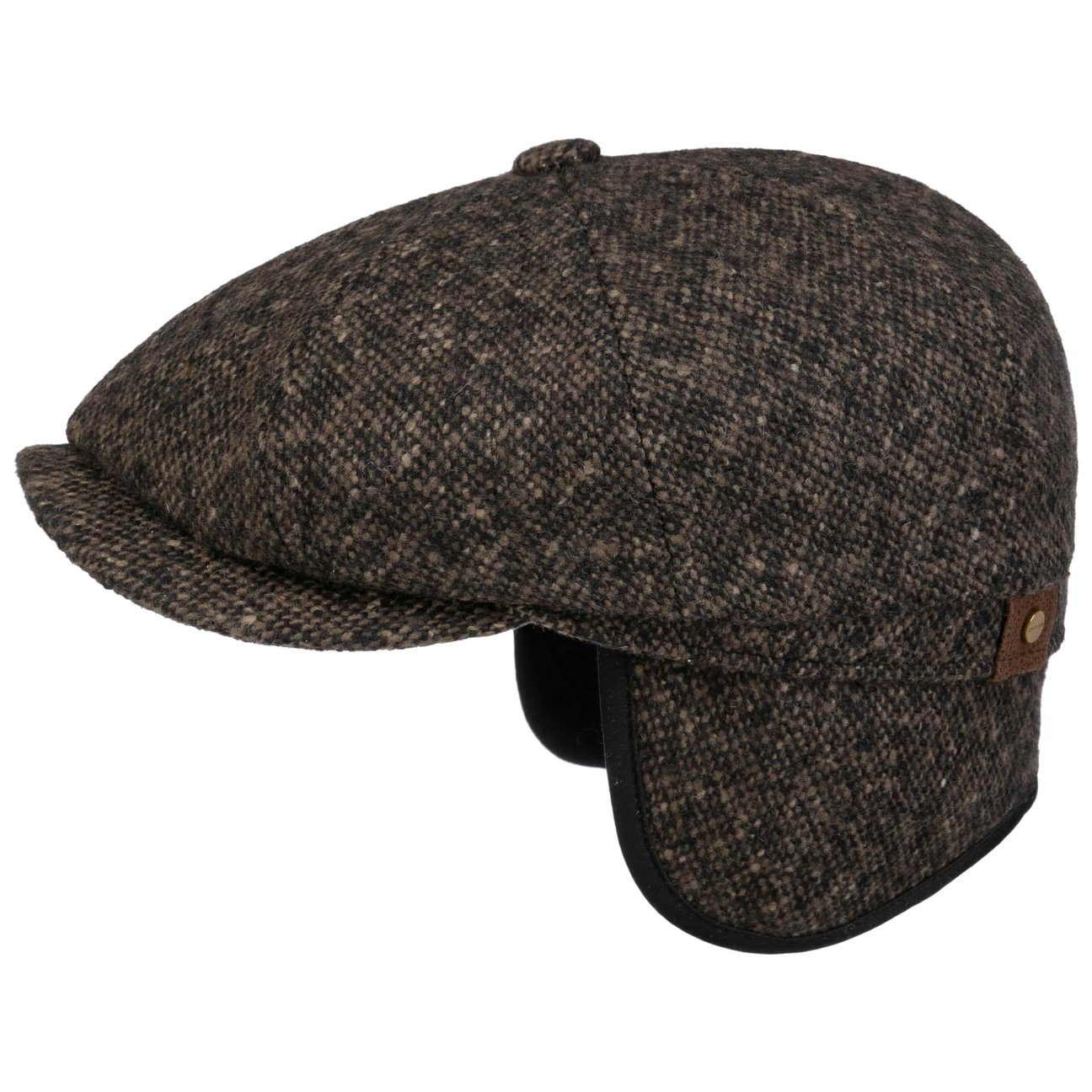 Stetson Anthracite-Grey Hatteras Donegal Earflaps Cap By