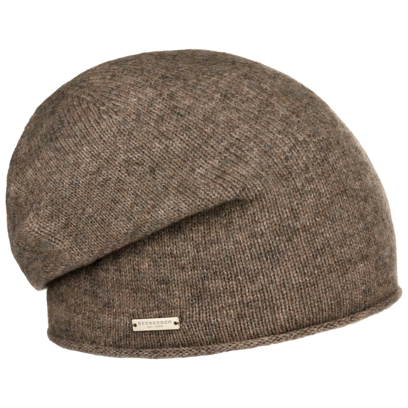 Seeberger Women's Taupe Rolled Edge Cashmere Beanie By