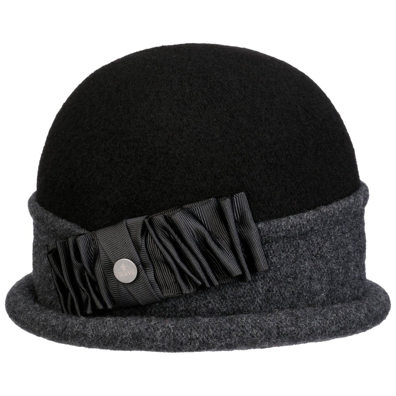 Lierys Women's Black Oretka Toque Milled Wool Hat By